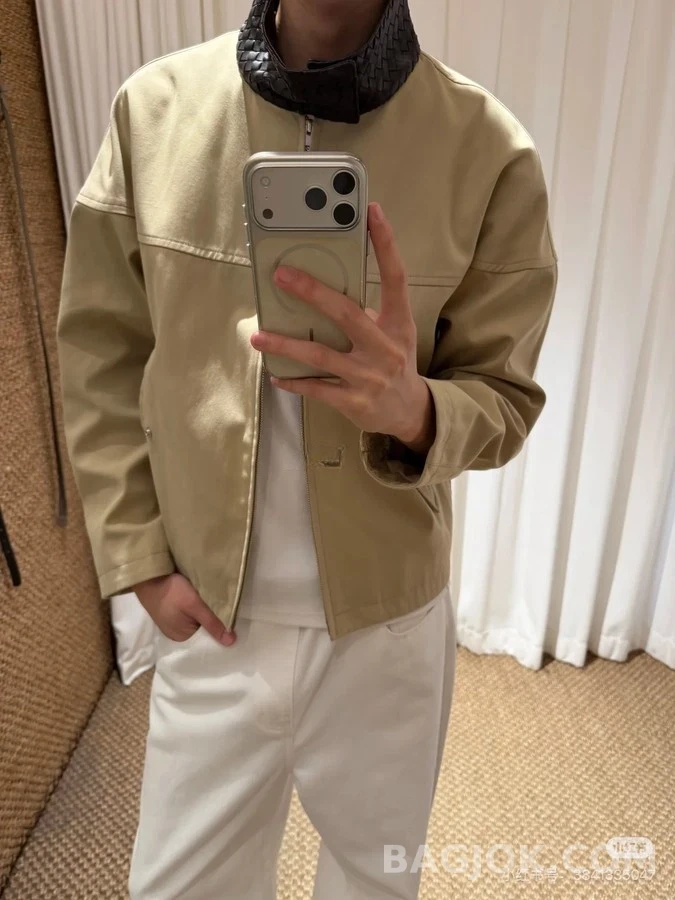 보테가베네타 보테가 베네타 위빙 칼라 자켓 베이지 상세 이미지