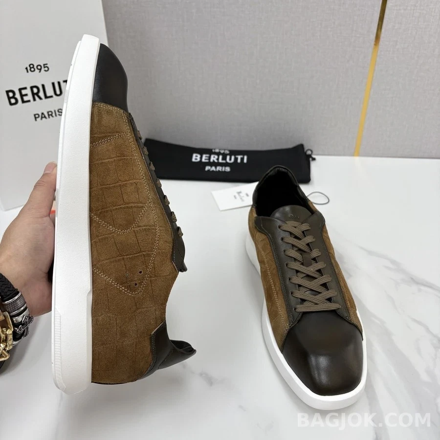  벨루티 스텔라 투톤 스웨이드 스니커즈 상세 이미지