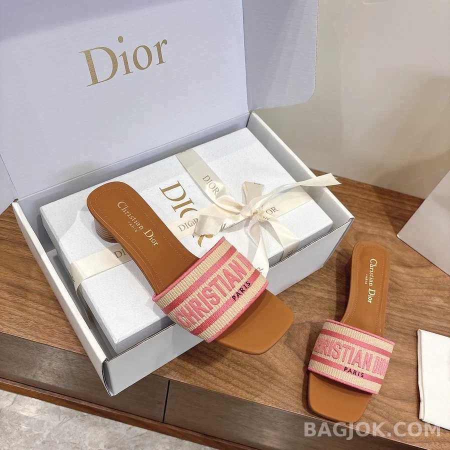 디올 디올 Dway 스트라이프 힐 샌들 상세 이미지