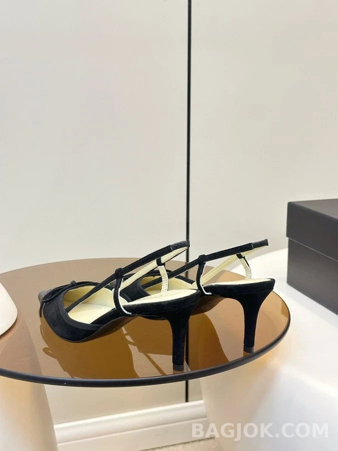 샤넬 샤넬 투톤 보우 슬링백 힐 상세 이미지