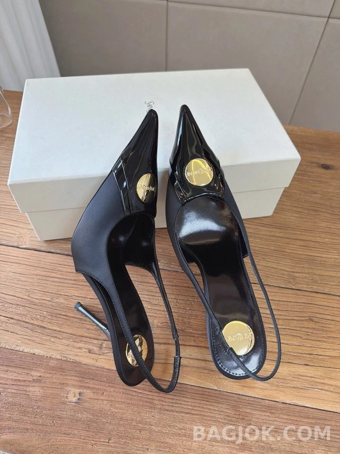 생로랑 세인트로랑 포인티드토 슬링백 힐 상세 이미지