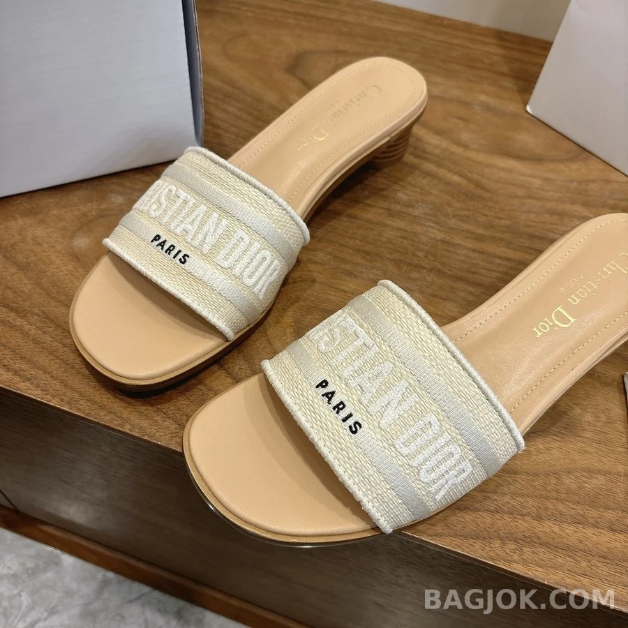 디올 디올 Dway 로고 뮬 샌들 상세 이미지