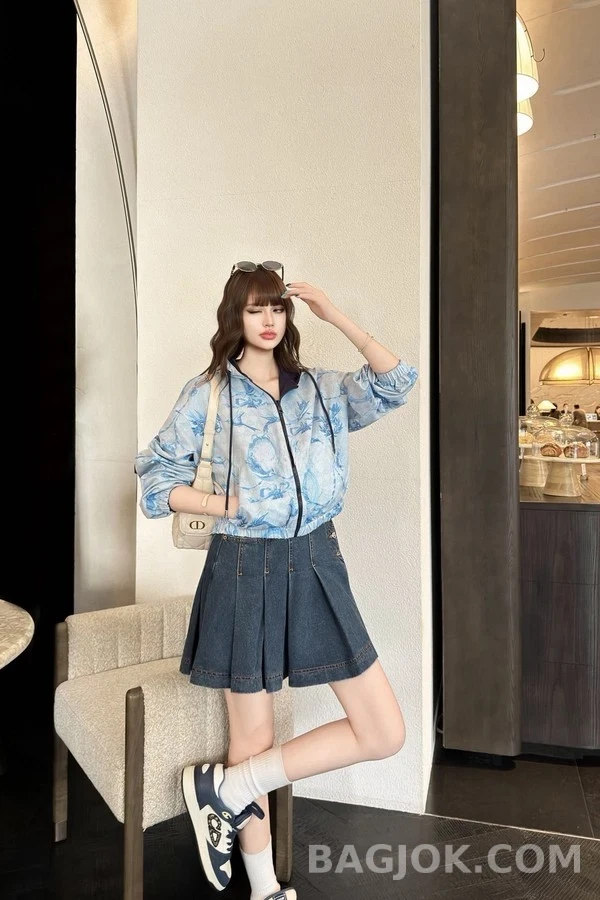 디올 디올 플라워 버드 프린트 양면 후드 집업 상세 이미지
