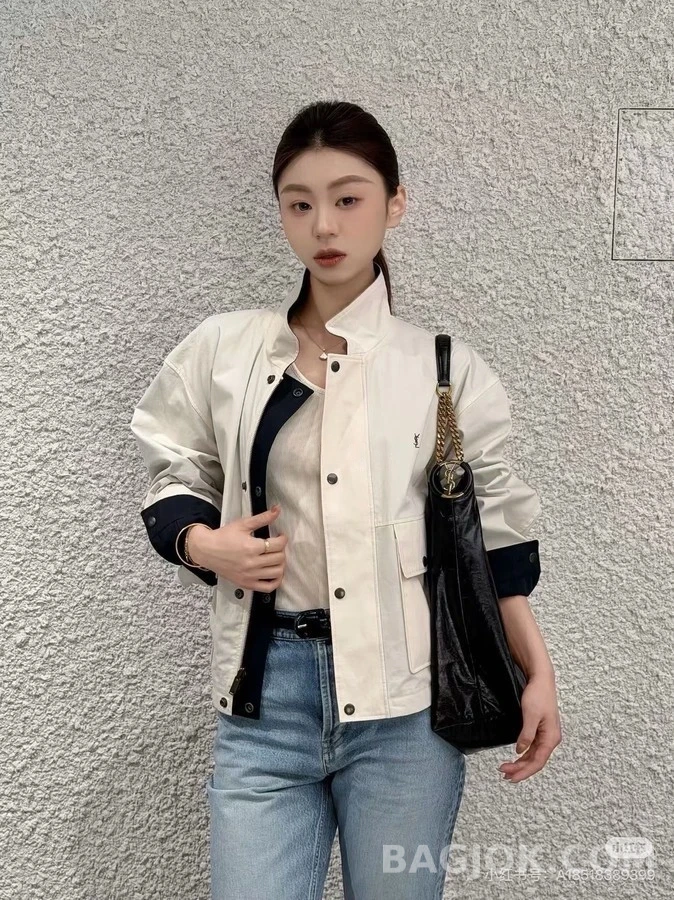 생로랑 세인트로랑 카라 리버시블 자켓 상세 이미지