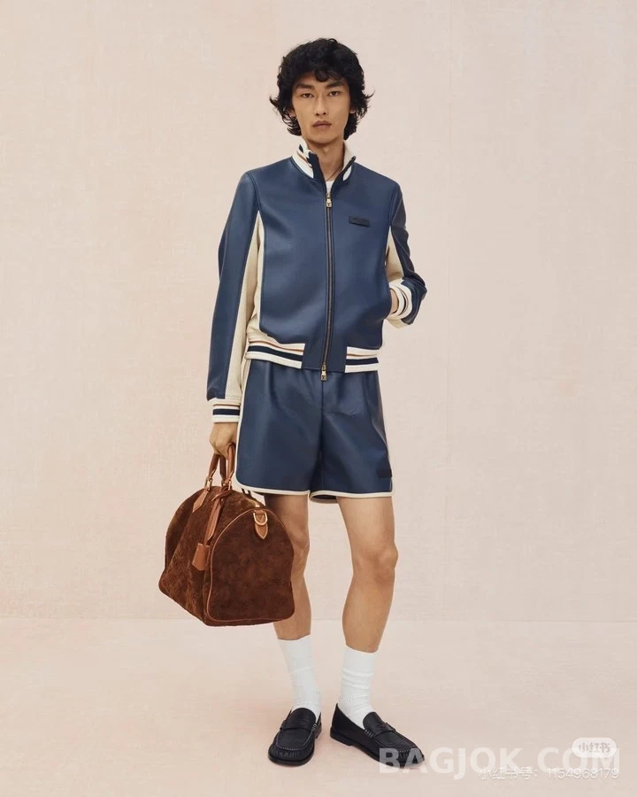 루이비통 루이비통 천공 배색 레더 재킷 상세 이미지