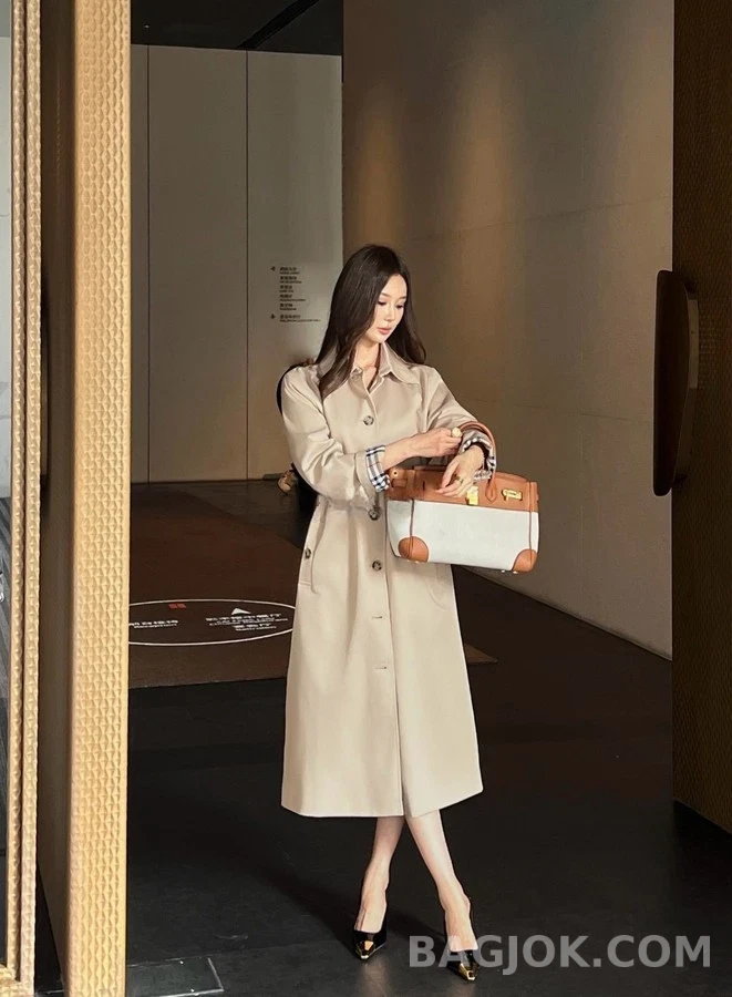 버버리 버버리 체크 안감 싱글 트렌치 코트 상세 이미지