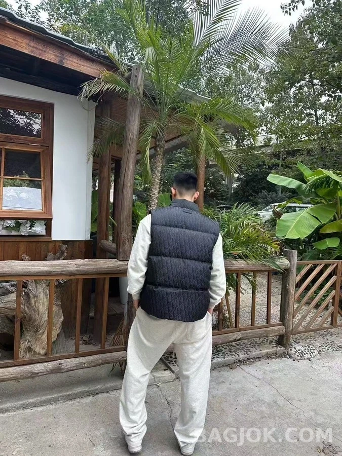 디올 디올 오블리크 자카드 패딩 슬리브리스 상세 이미지