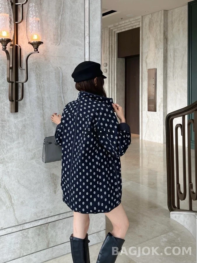 에르메스 에르메스 모노그램 프린트 리버서블 자켓 상세 이미지