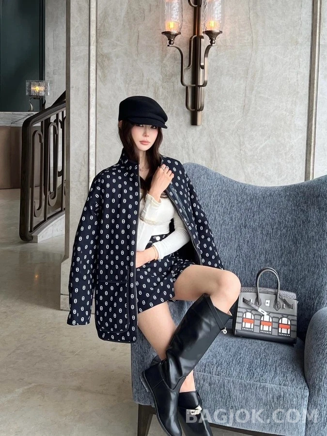 에르메스 에르메스 모노그램 프린트 리버서블 자켓 상세 이미지