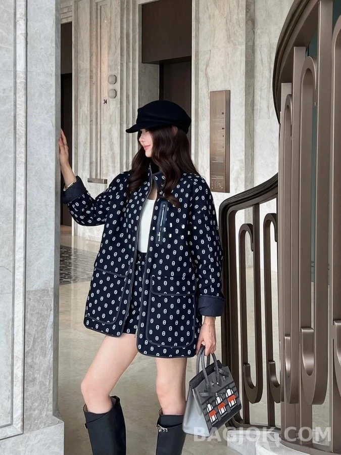 에르메스 에르메스 모노그램 프린트 리버서블 자켓 상세 이미지