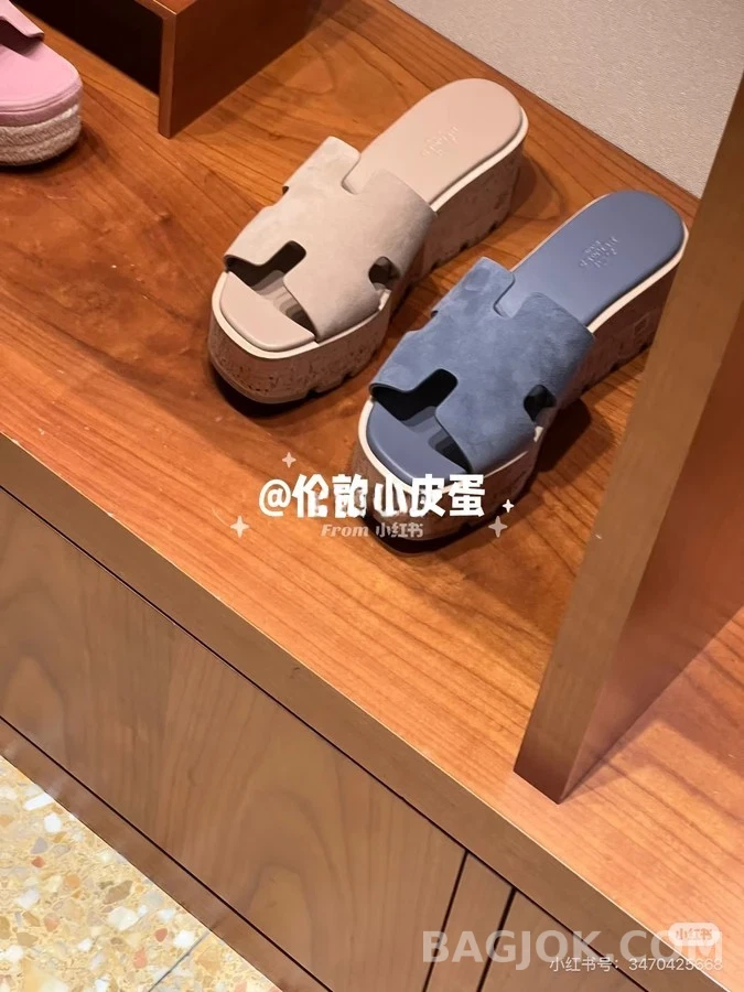 에르메스 에르메스 에끌레어 H 로고 플랫폼 샌들 상세 이미지