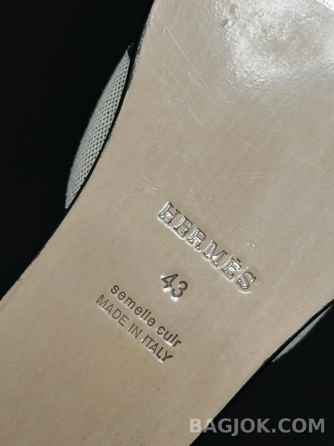 에르메스 에르메스 H 로고 투톤 슬리퍼 상세 이미지