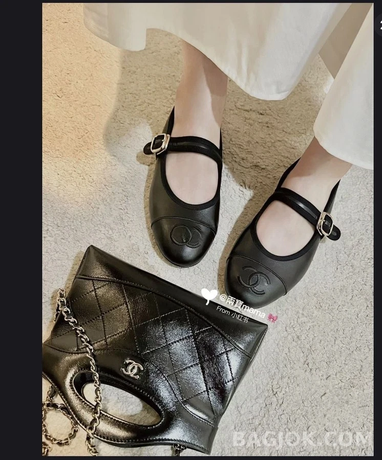 샤넬 샤넬 로고 메리제인 플랫 상세 이미지