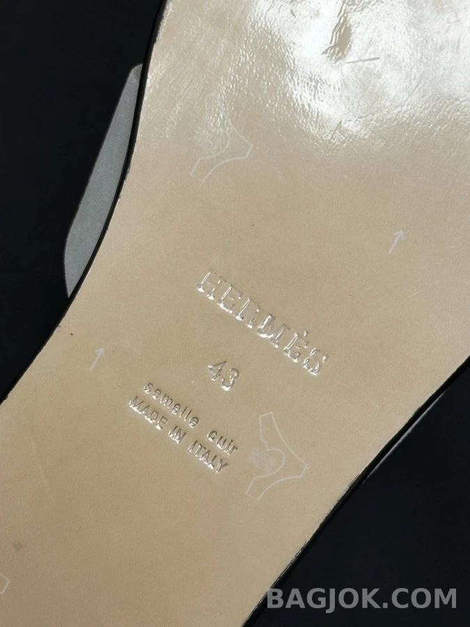 에르메스 에르메스 스웨이드 H 슬라이드 샌들 상세 이미지