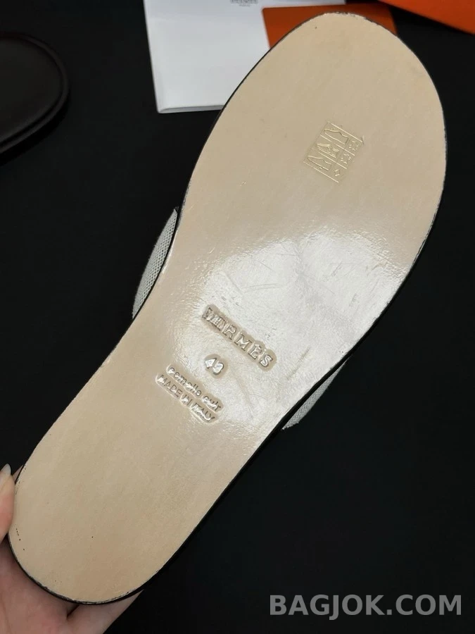 에르메스 에르메스 H 컬러블록 슬라이드 샌들 상세 이미지