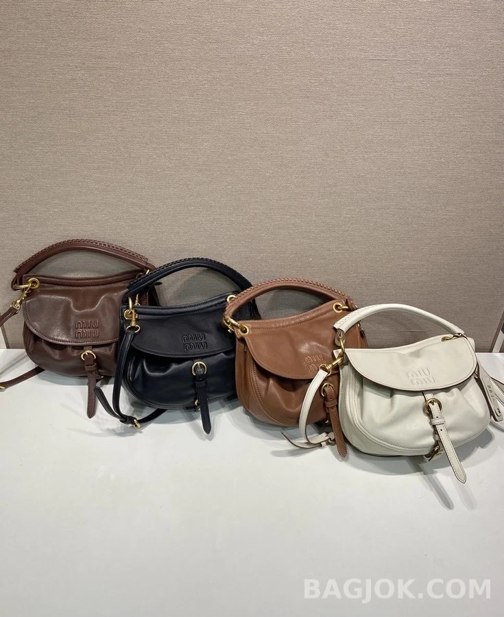미우미우 미우미우 아카디 가죽 탑 핸들 백 상세 이미지