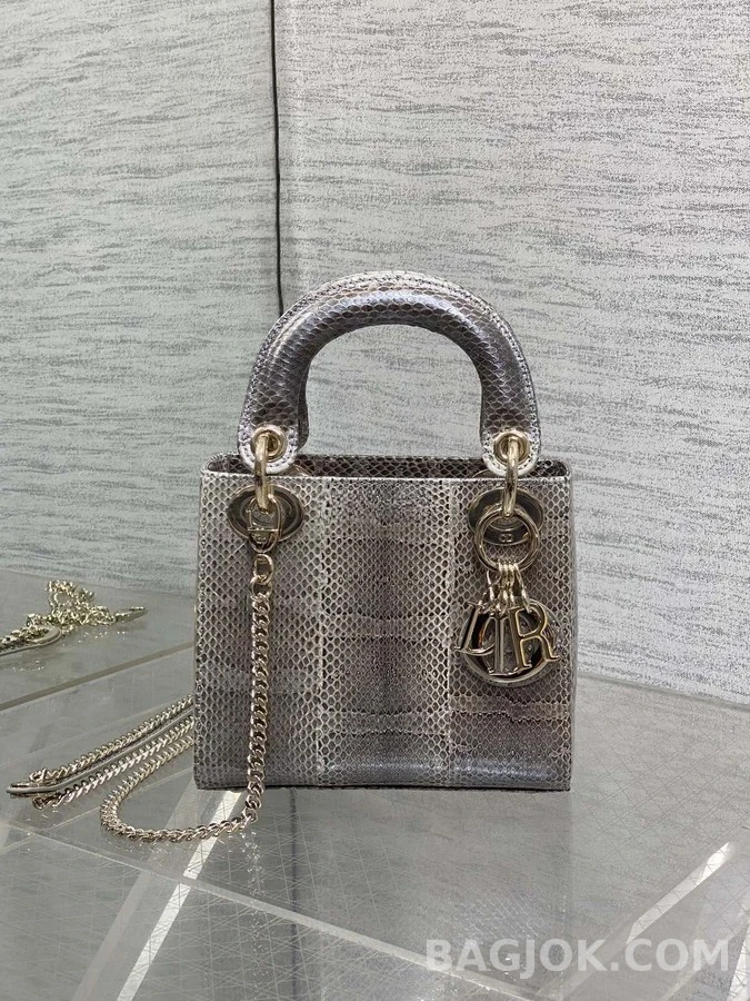디올 디올 레이디 미니 파이톤 핸드백 상세 이미지