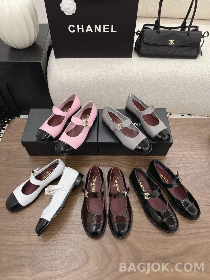 샤넬 샤넬 투톤 메리제인 플랫 슈즈 상세 이미지