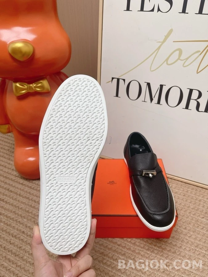 에르메스 에르메스 Kelly 버클 레더 로퍼 스니커즈 상세 이미지