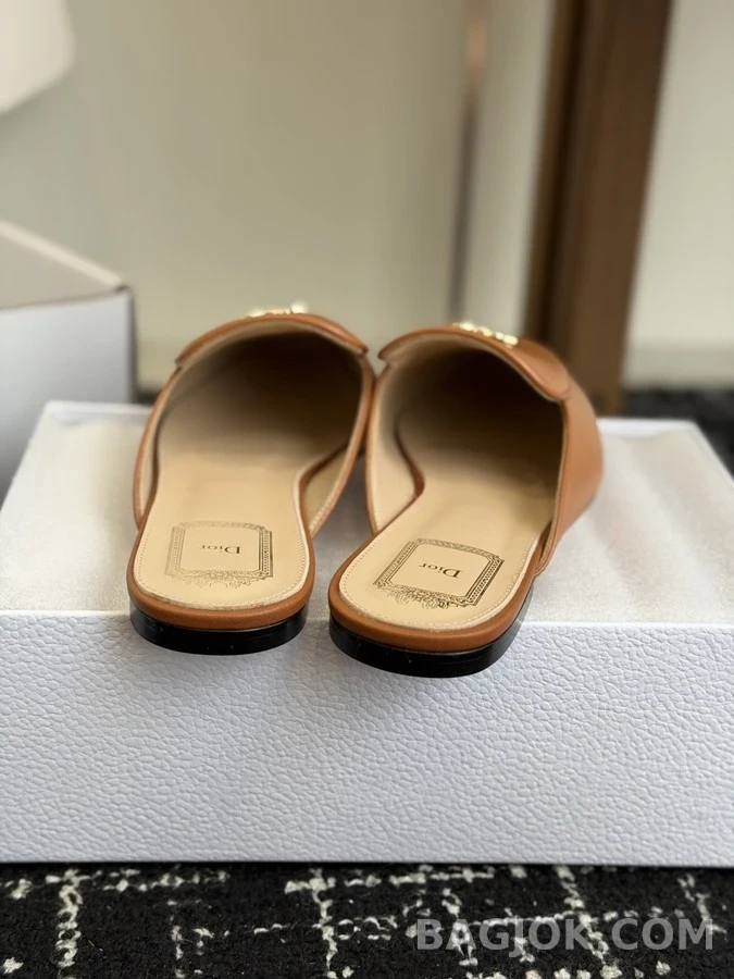 디올 디올 금속 나비매듭 로퍼 뮬 상세 이미지
