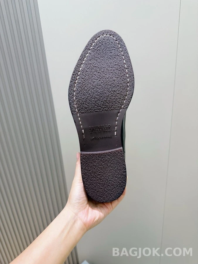  브루넬로 쿠치넬리 가죽 첼시 부츠 상세 이미지