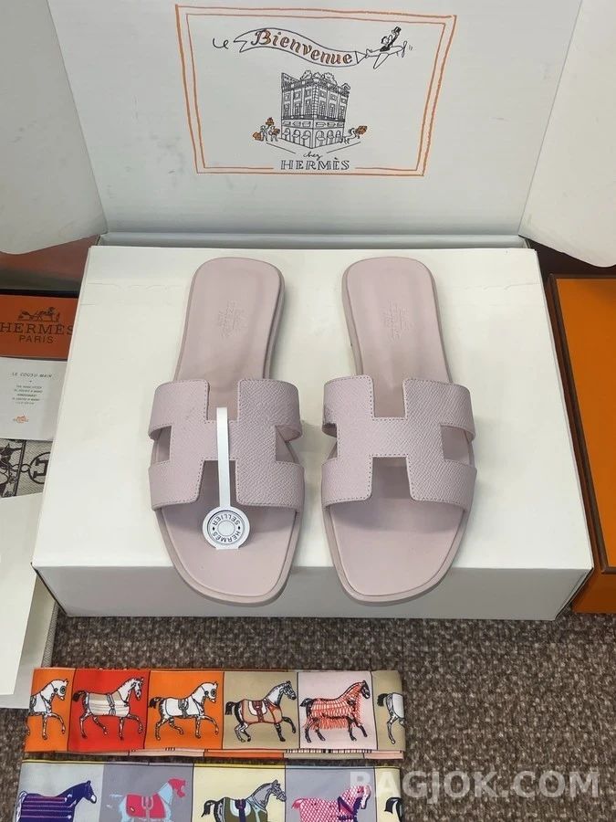 에르메스 에르메스 Oran H 로고 슬리퍼 상세 이미지