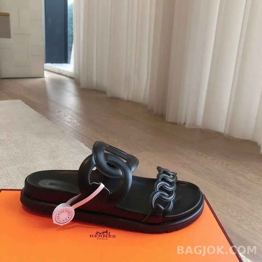 에르메스 에르메스 H 로고 앵커 체인 샌들 상세 이미지