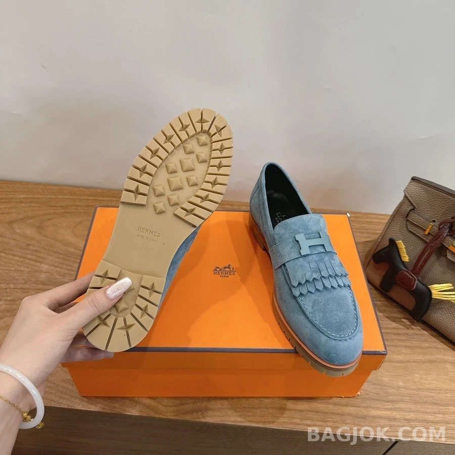 에르메스 에르메스 Eclair 스웨이드 로퍼 상세 이미지