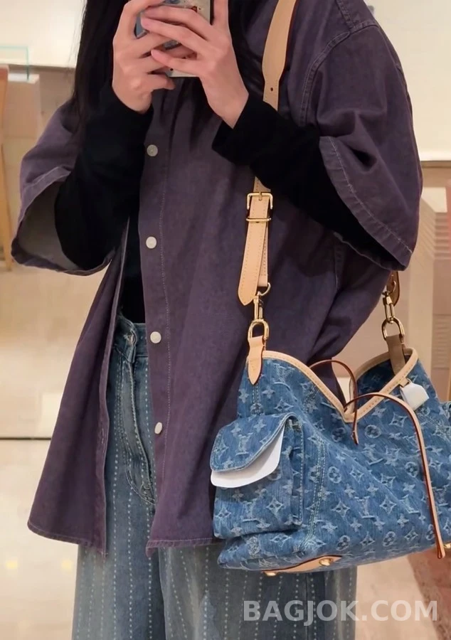 루이비통 루이비통 모노그램 데님 배기 숄더백 상세 이미지