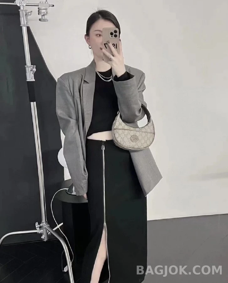 구찌 구찌 오피디아 하프문 미니 호보백 상세 이미지