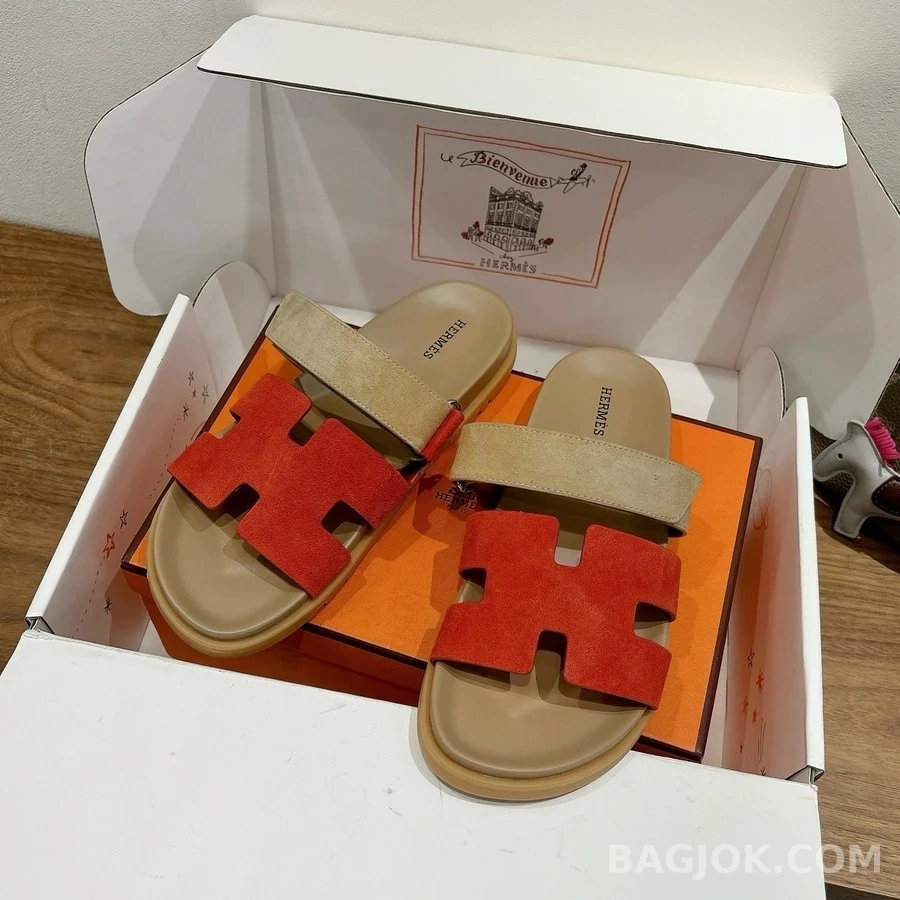 에르메스 에르메스 H 로고 컬러블록 샌들 상세 이미지