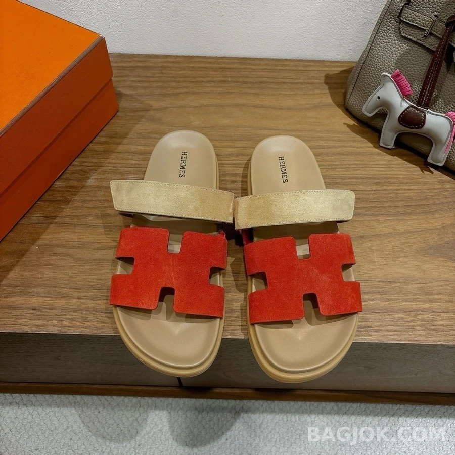 에르메스 에르메스 H 로고 컬러블록 샌들 상세 이미지